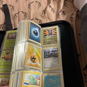 Pokémon cards and book